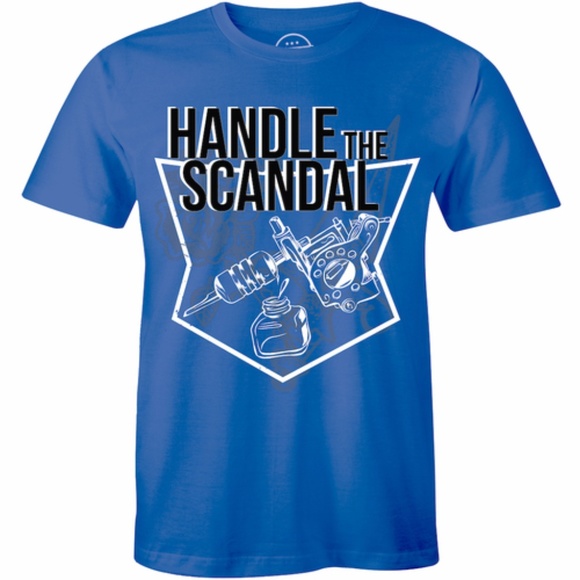 Handle The Scandal Men's Printed T-shirt Tee - Picture 1 of 3